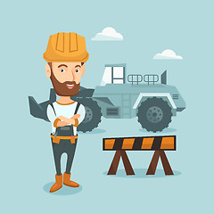 Image showing Confident builder with arms crossed.