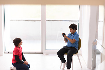 Image showing Photoshooting with kids models