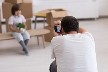 Image showing Photoshooting with kid model