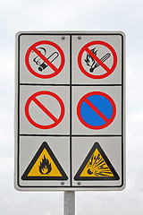 Image showing Flammable warning