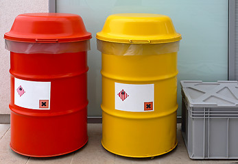 Image showing Hazardous waste barrels