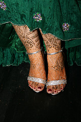 Image showing Henna feet