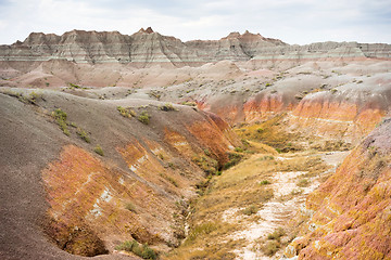 Image showing Geology Rock Formations Badlands National Park South Dakota