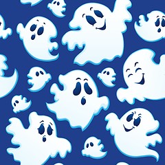 Image showing Seamless background with ghosts 3