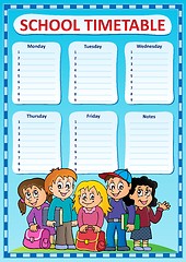 Image showing Weekly school timetable design 3