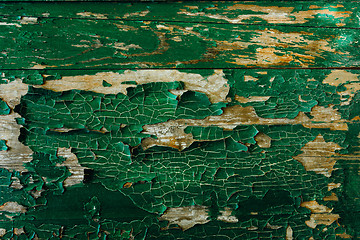 Image showing Old wooden green background