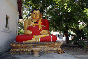 Image showing Buddha in red