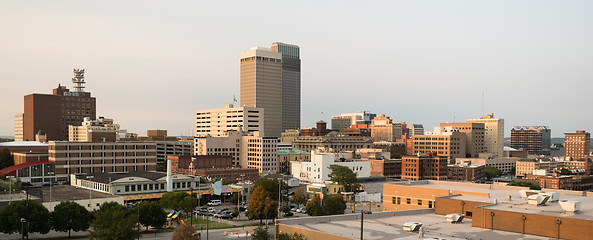 Image showing Panoramic View Downtown Omaha Nebraska City Skyline