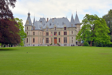 Image showing Schloss Schadau and garden in Thun - 23 july 2017