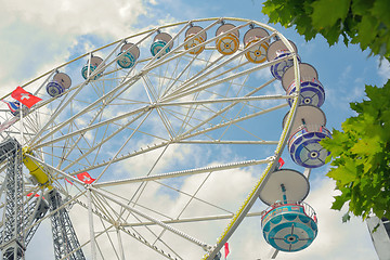 Image showing Thun, Switzerland - 23 July, 2017 Ferris wheel in town