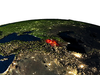 Image showing Armenia from space at night