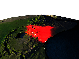 Image showing Kenya from space at night