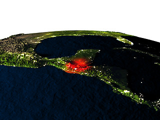 Image showing Guatemala from space at night