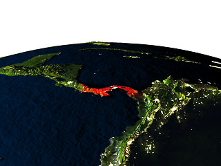 Image showing Panama from space at night