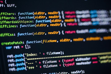 Image showing Software developer programming code