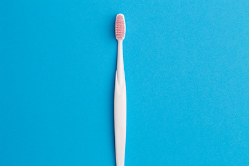 Image showing Image of one pink toothbrush