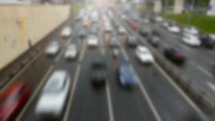Image showing Blurred image of traffic jams