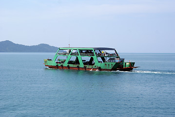 Image showing Green ferry