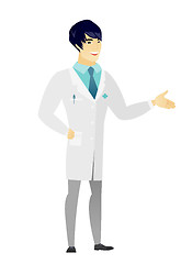 Image showing Doctor with arm out in a welcoming gesture.