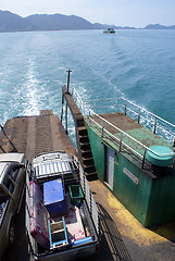 Image showing Cars and ferry