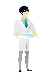 Image showing Doctor holding a contract vector illustration