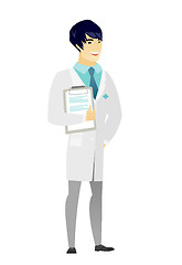 Image showing Doctor holding clipboard with papers.