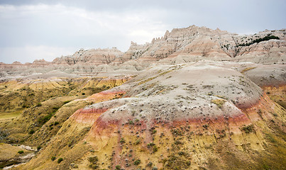 Image showing Geology Rock Formations Badlands National Park South Dakota