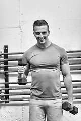 Image showing weight training fitness man