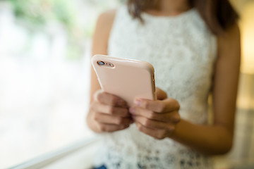 Image showing Woman using smartphone