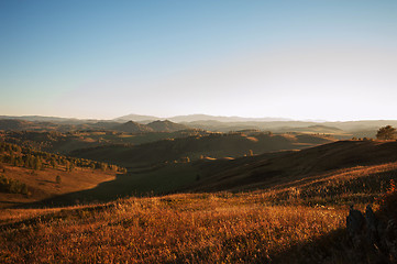 Image showing Beauty sunset in the mountains