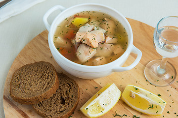 Image showing Russian traditional fish soup