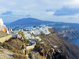 Image showing Aegean sea view with Volcanic nature, Greece, Santorini