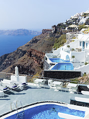 Image showing Landscape Santorini Island, Fira, , Greece