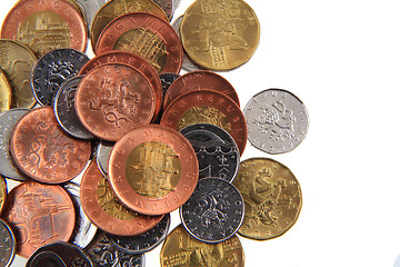 Image showing czech coins isolated