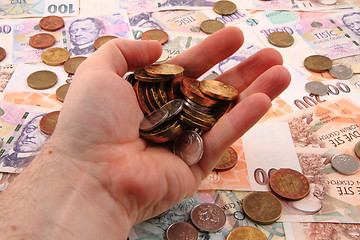 Image showing czech coins background