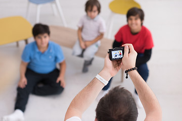 Image showing Photoshooting with kids models