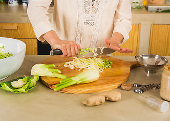 Image showing Cabbage kimchi and sauerkraut 