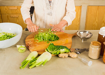 Image showing kimchi and sauerkraut  