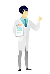 Image showing Doctor with clipboard giving thumb up.