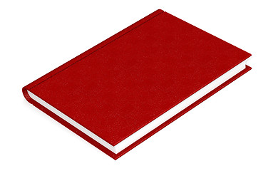 Image showing Isolated book with red cover