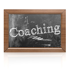 Image showing Coaching text written on blackboard