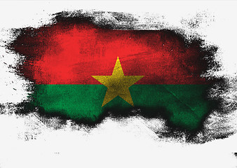 Image showing Burkina Faso flag painted with brush