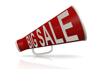 Image showing Red megaphone with big sale word