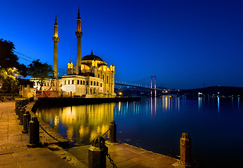 Image showing Ortakoy Mosque st sunrise