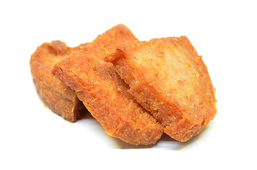 Image showing Pan fried slices of luncheon meat