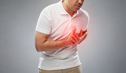 Image showing close up of man suffering from heart ache