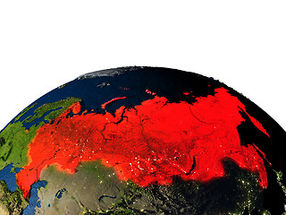 Image showing Russia from space at night