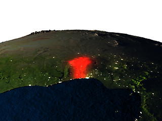 Image showing Benin from space at night