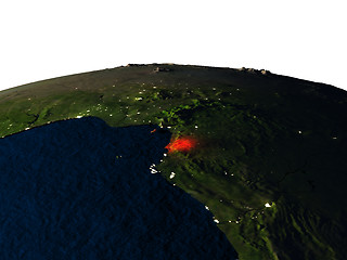 Image showing Equatorial Guinea from space at night