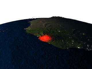 Image showing Sierra Leone from space at night